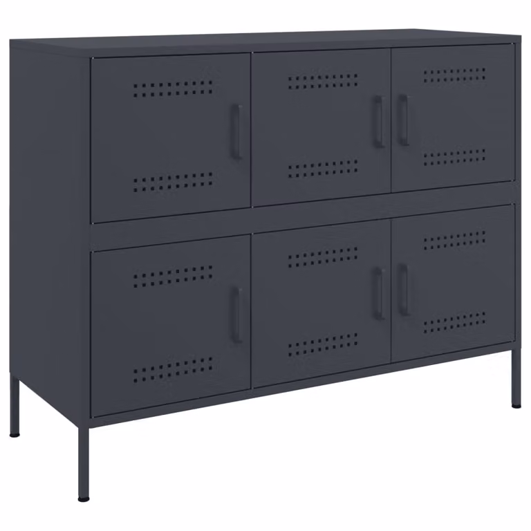 Credenza Antracite 100,5x39x79 cm in Acciaio