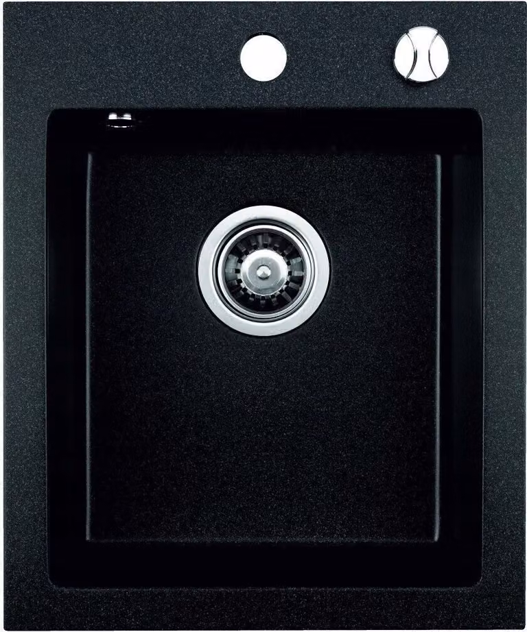Lavello da incasso Lavello in granito Lavello da cucina Lavello 48,5x40,5; nero