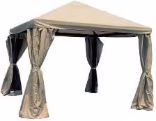 Gazebo in alluminio Amicasa Milano beige 3x3 m