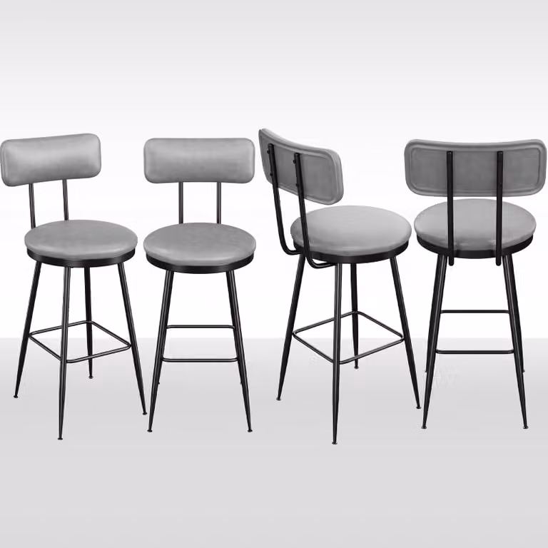 Set di 4 sedie da pranzo UnboxG, set di sedie da pranzo per cucina, sala da pranzo, sedia da pranzo in Pelle finta con schienale alto, moderna (Finto cuoio grigio scuro, set di 6)