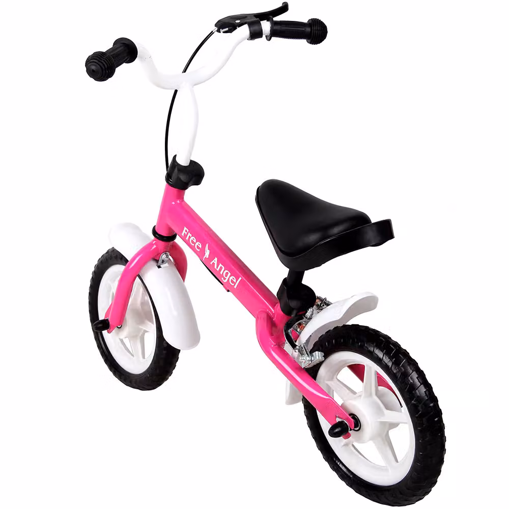 Bicicletta per bambini Angelo Spielwerk con freni e altezza regolabile disponibile in nero, rosa o blu – 2
