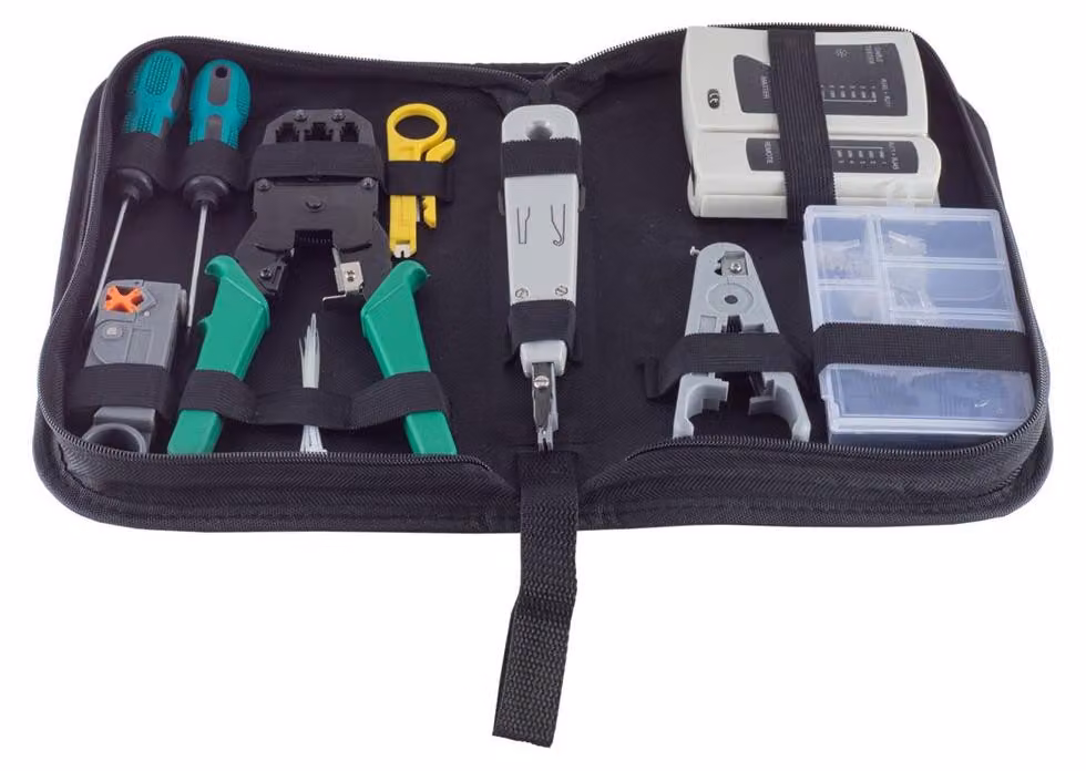 Set di utensili S-IMPULS in rete da 10 pezzi con borsa