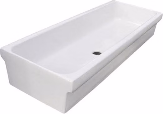 Lavabo a canale 90x45 cm Alice Ceramica Pozzi Bianco