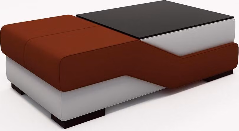 Designer Glastisch Tisch Polster Modern Wohnzimmer Leder Couch Sofa Tische