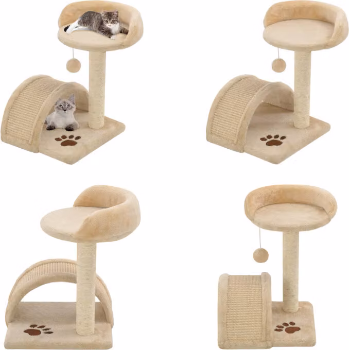 vidaXL Tiragraffi per gatti in sisal 40 cm beige e marrone - Tiragraffi - Albero per gatti - Alberi per gatti