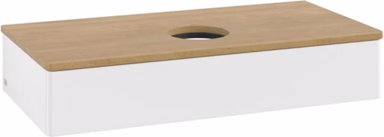 V&B Mobiletto senza struttura frontale, con illuminazione Antao 100x19x50cm, WBP hon. Oa, wh. m Lac