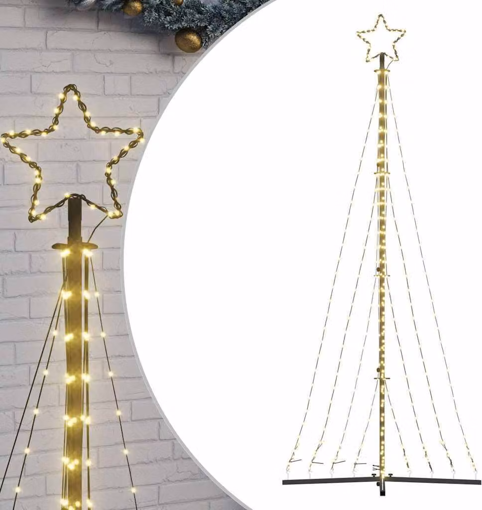 Albero di Natale a LED 447 LED Bianco Caldo 250 cm
