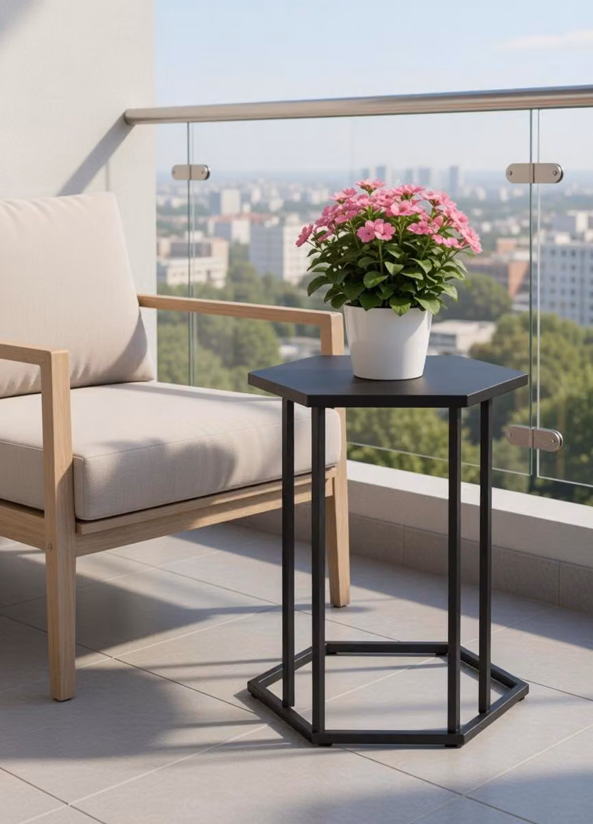 Tavolino da salotto moderno, minimalista, nero, elegante, di classe, confortevole