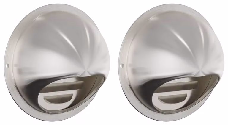 Coperture per ventilazione d'aria 2 pcs Argento 80 mm