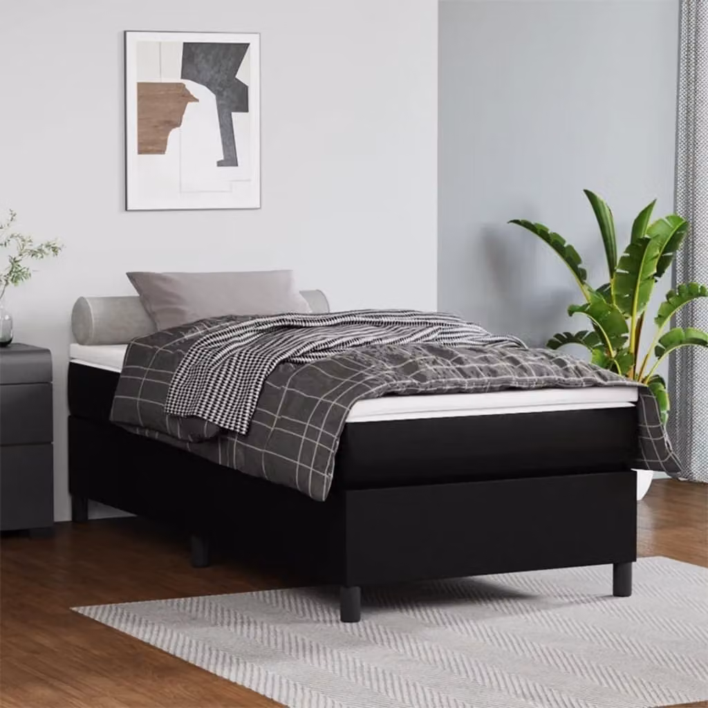 Maison Exclusive - Struttura letto boxspring nera 100x200 cm in ecopelle