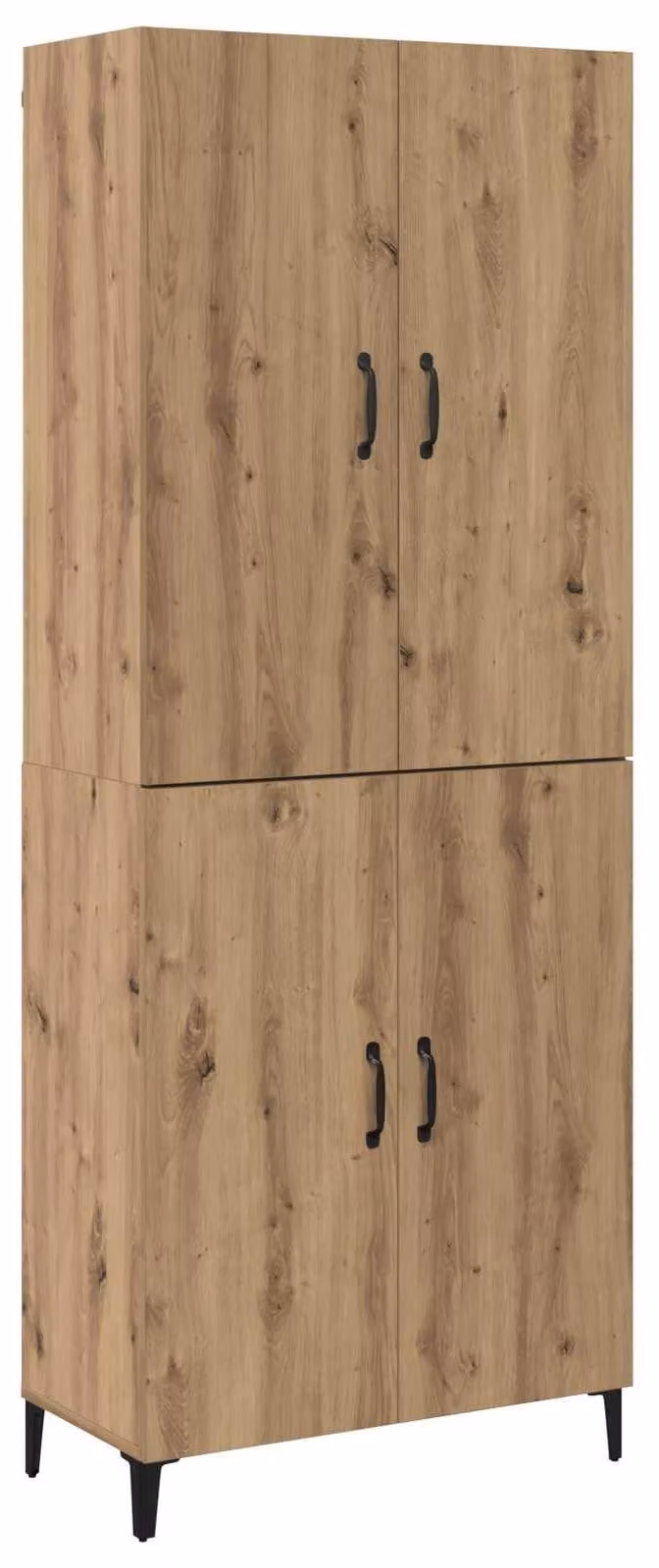 Credenza 2 pcs Rovere artigianale Legno multistrato