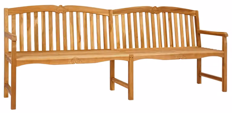 Panchina in legno intagliata a mano Naturale 228 x 61 x 94,5 cm