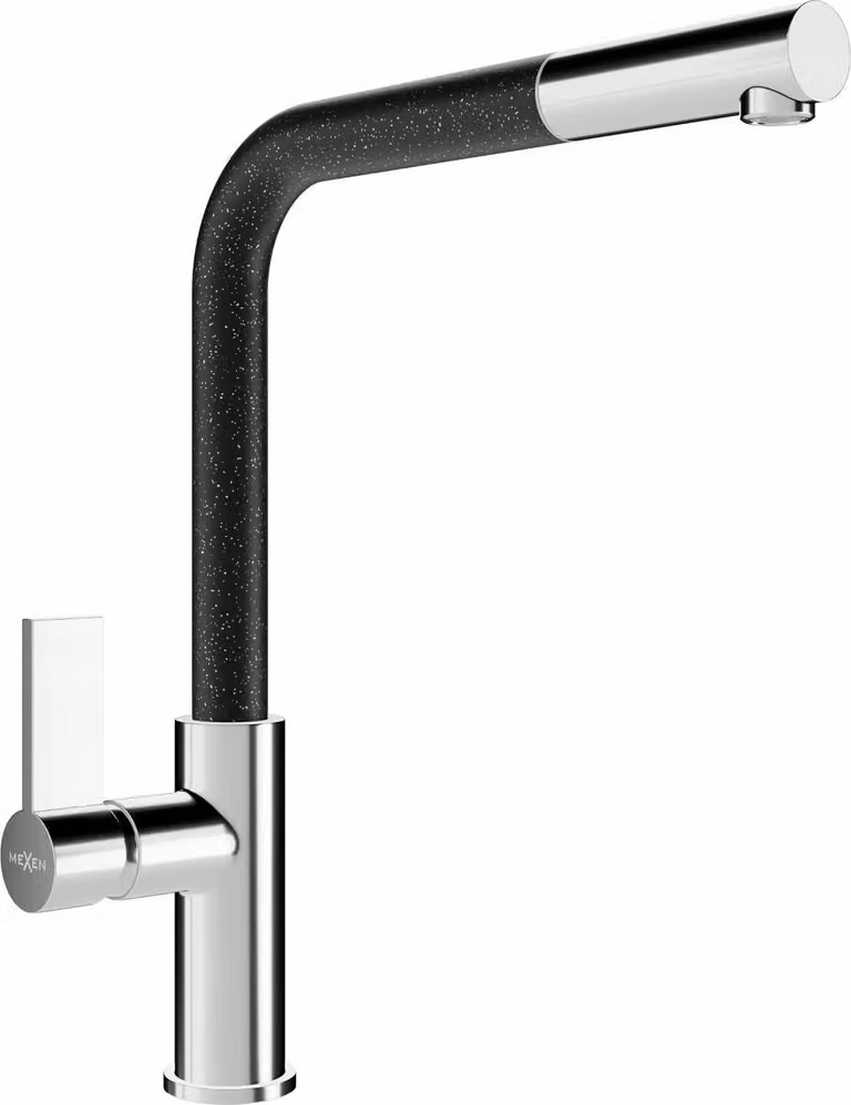 Mexen Flora miscelatore da cucina, cromato/nero maculato - 670401-08