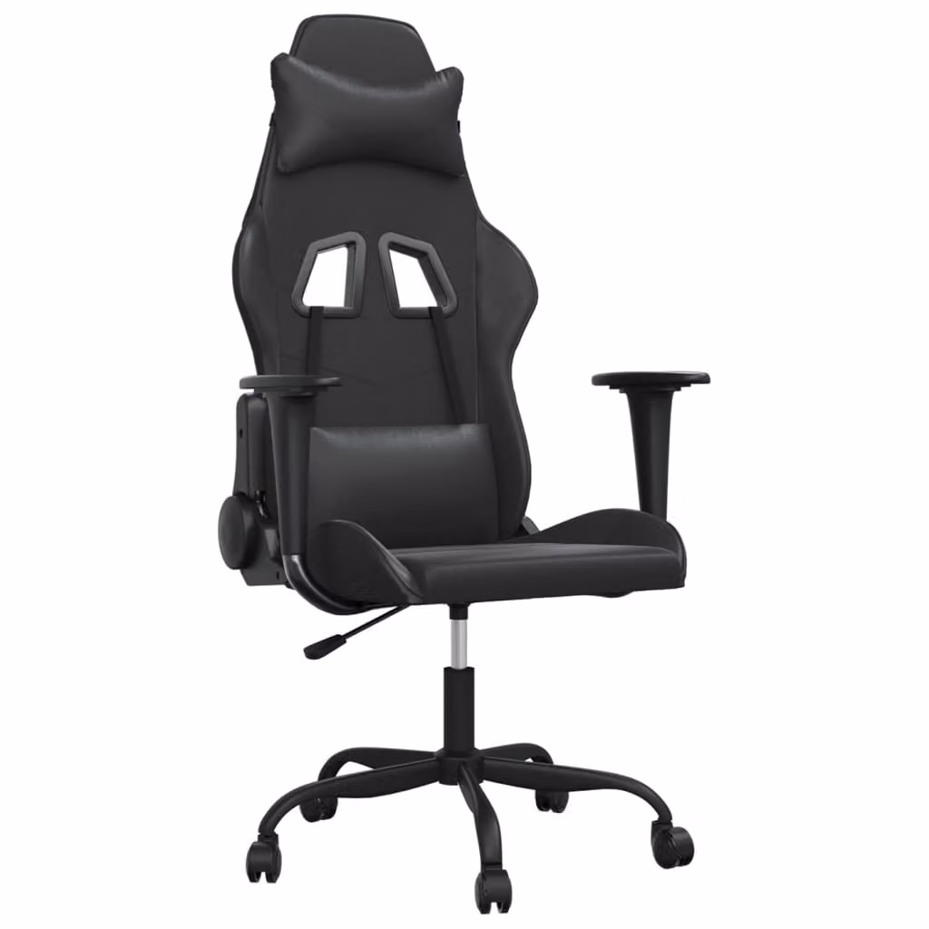 Sedia da Gaming Nera in Pelle finta