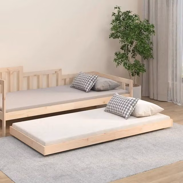Letto senza Materasso-Struttura Letto 90x190 cm in Legno Massello di Pino 600880