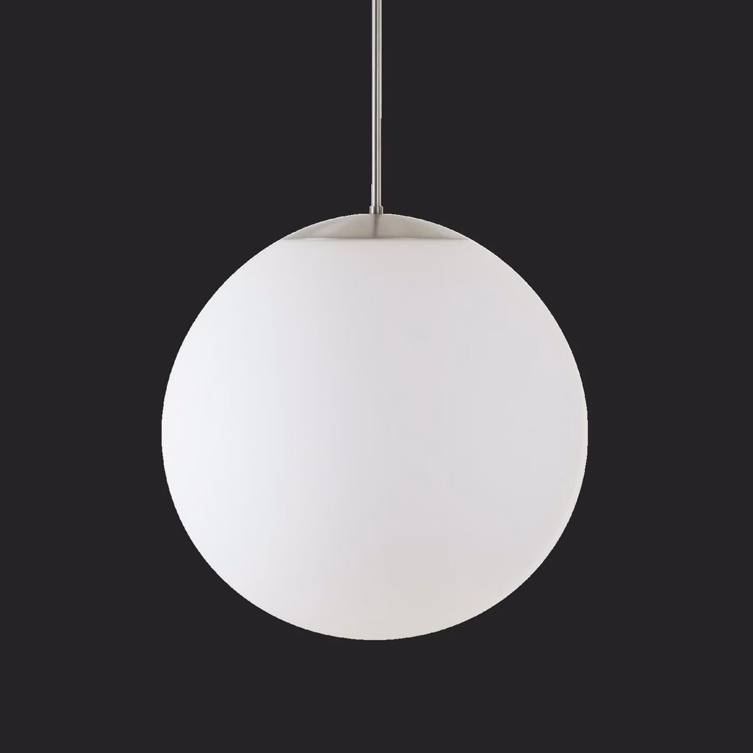 OSMONT ADR72555 ADRIA P4 HP apparecchio a sospensione in vetro acciaio inox spazzolato / bianco IP40 4000 K 58W LED combinazione di emergenza 3 h