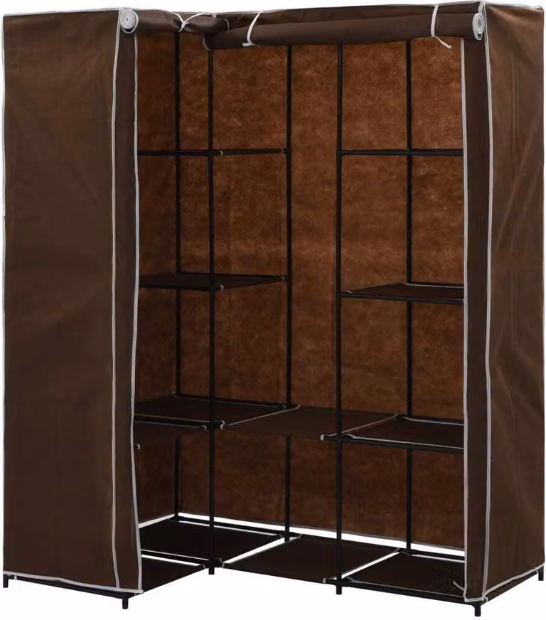 Armadio Angolare Marrone 130x87x169 cm