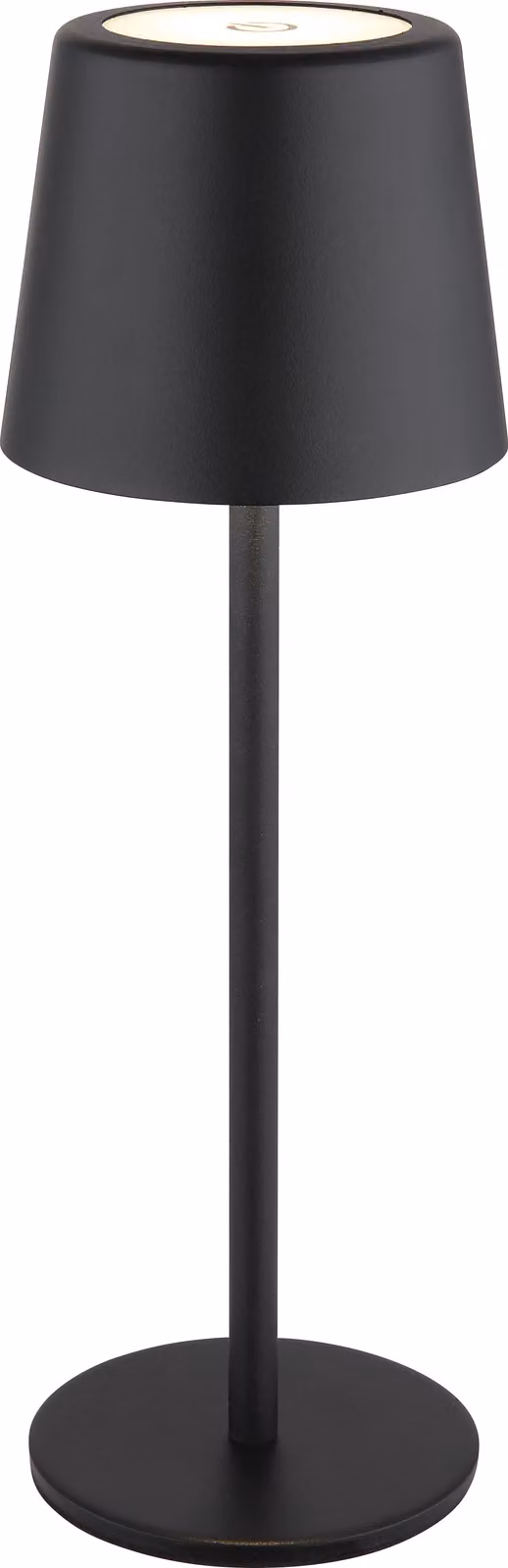 Lampada da tavolo da esterno a LED, nera, batteria ricaricabile, dimmer touch, H 28 cm