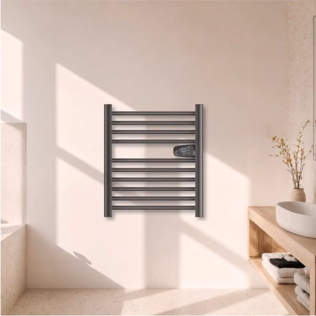 Scaldasalviette elettrico Bestherm HESTIA senza fluido 300W nero L: 62 cm, H: 54 cm, P: 54 cm – 2
