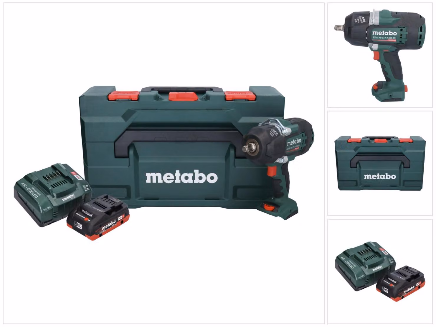 Metabo SSW 18 LTX 1450 BL avvitatore a impulsi a batteria 18 V 1450 Nm brushless + 1x batteria ricaricabile 4,0 Ah + caricatore + metaBOX