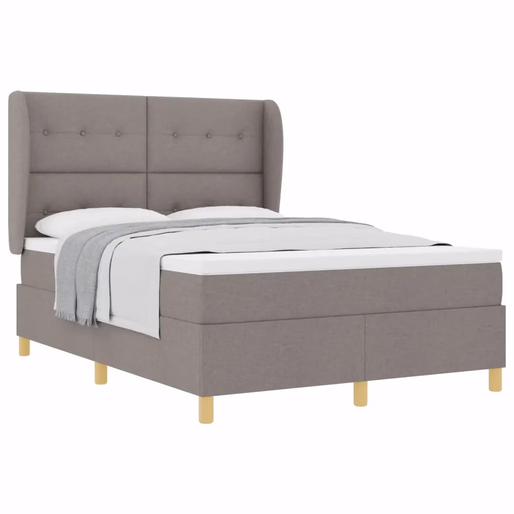 Letto ibrido con testiera Talpa vidaXL in tessuto beige o grigio L/P: 140 x 190 cm – 2