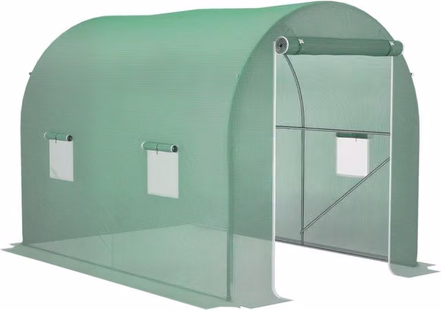 Serra Tunnel da Giardino Xylo Verde con Porta e 4 Finestre L/P/H: 3 x 2 x 2,10 m
