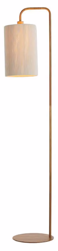 Lampada da terra - beige naturale - Donio - cotone metallo - E27 - 1738243 - Light & Living