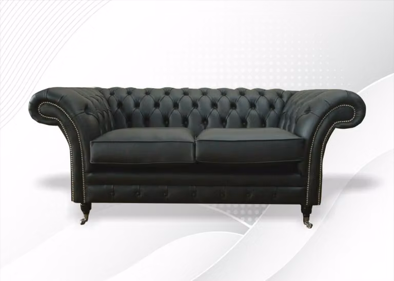 Chesterfield Luxus 2 Sitz Couch Polster Sofa Textilleder Couchen Garnitur