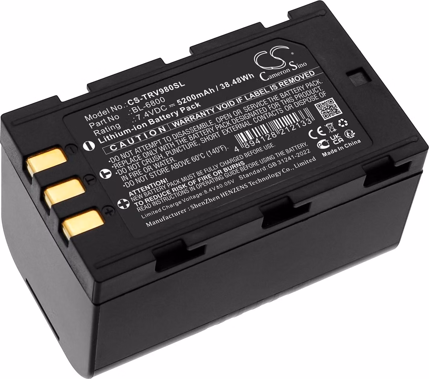 TECHTEK Batteria compatibile con [Hi-Target] A16, iRTK5 Host Bag, TS7, V98 sostituisce BL-6800