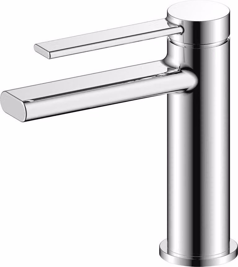 BELVIT - Miscelatore monocomando per lavabo, finitura cromata, con bocchetta fissa, montaggio a parete