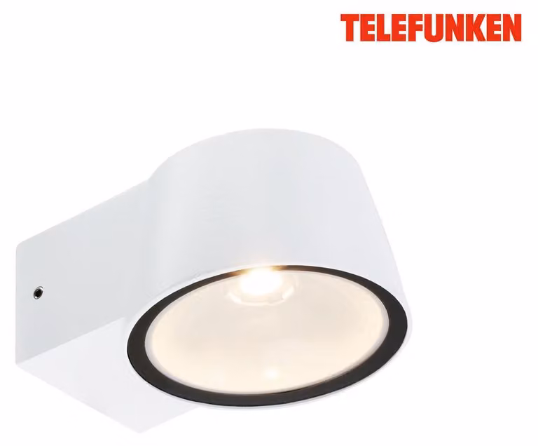 Lampada da parete Telefunken LED, protezione da spruzzi e polvere, On/Off