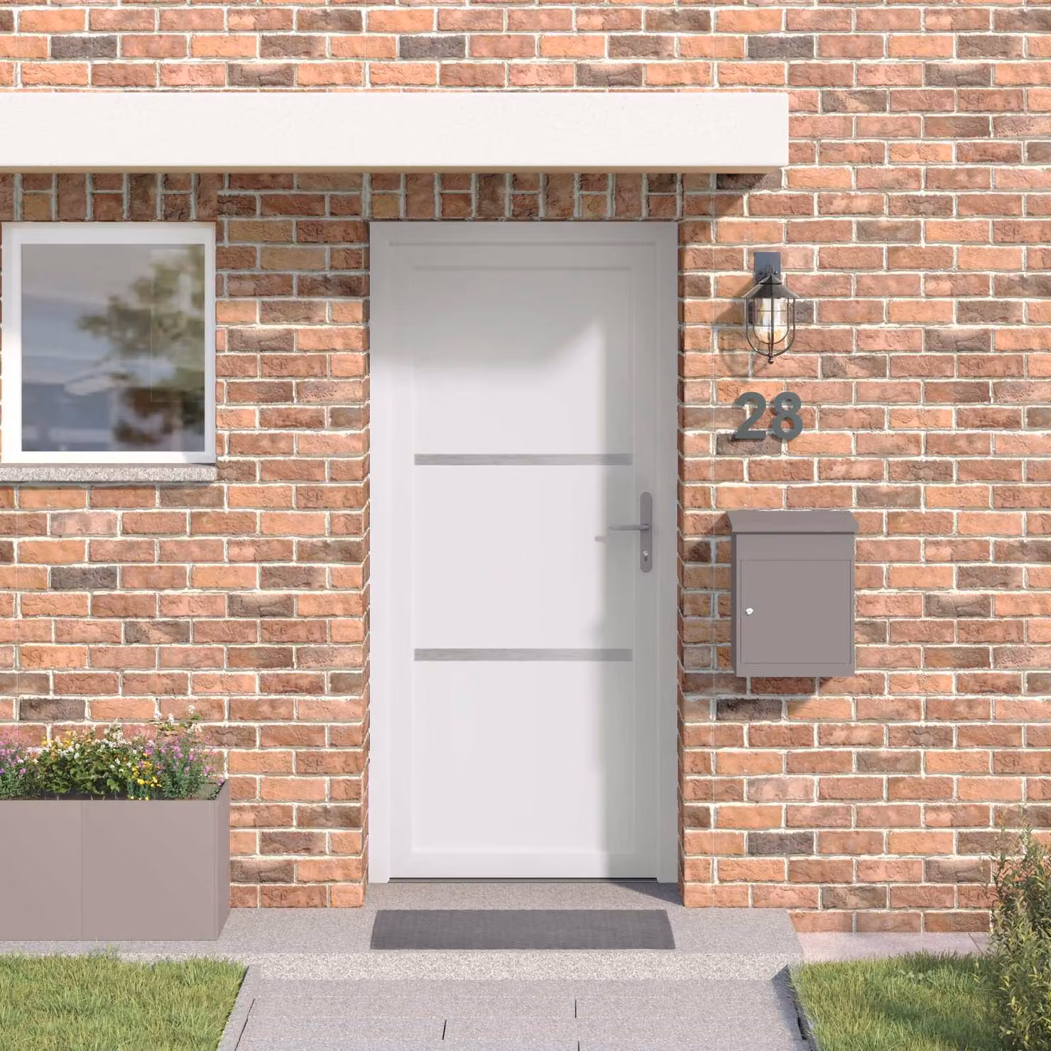 Porta anteriore bianca 88 x 200 cm PVC