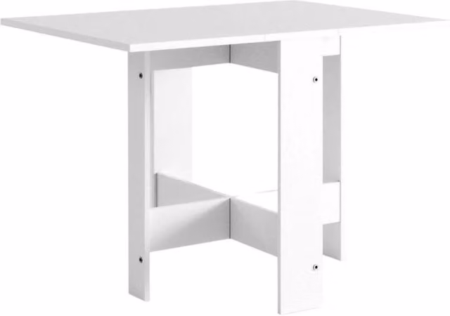 Tavolo pieghevole salvaspazio Artemio EFFEZ colore bianco con piano a ribalta in MDF opaco