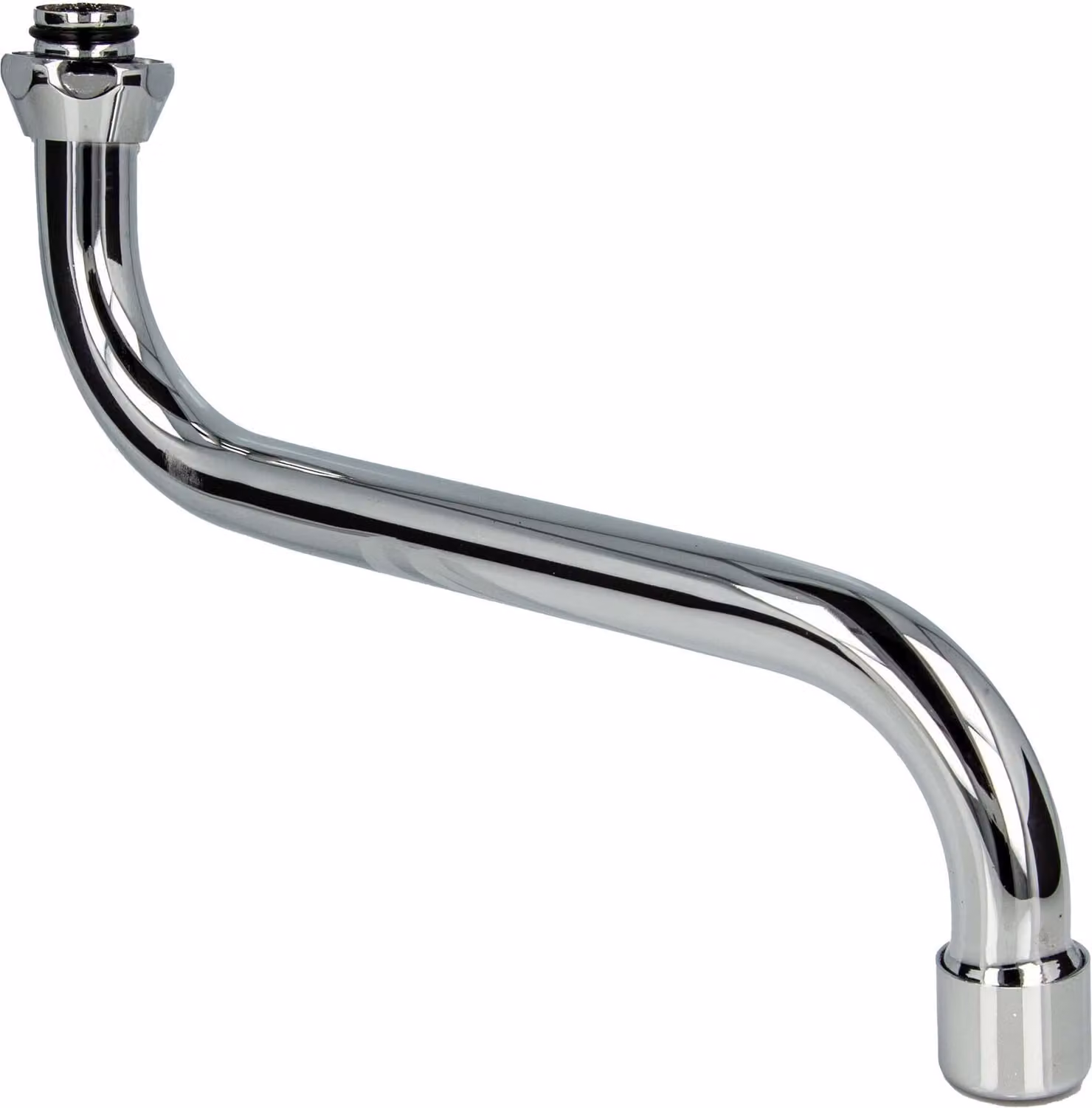 bocca tecuro S per rubinetti a parete Guarnizione conica da 3/4 di pollice, lunghezza 300 mm, ottone cromato