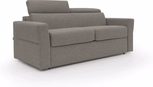 Divani.Store Avalon Divano letto moderno in tessuto marrone con materasso H18 cm e larghezza 220 cm (materasso 160 x 197 cm) – 1