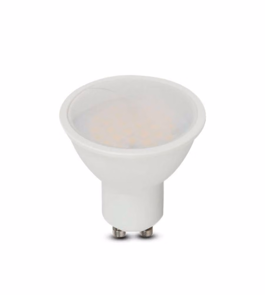 Faretto LED Chip Samsung GU10 4.5W 100° Copertura Satinata 4000K