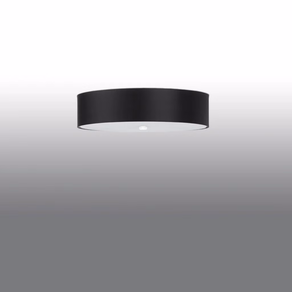Plafoniera rotonda moderna Gradus Pure nera con 5 x E27, Diametro: 50 cm – 2