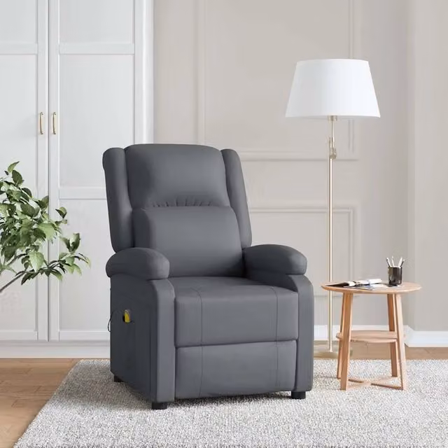 Divano Sedia-Poltrona Massaggiante Antracite in Similpelle 903564