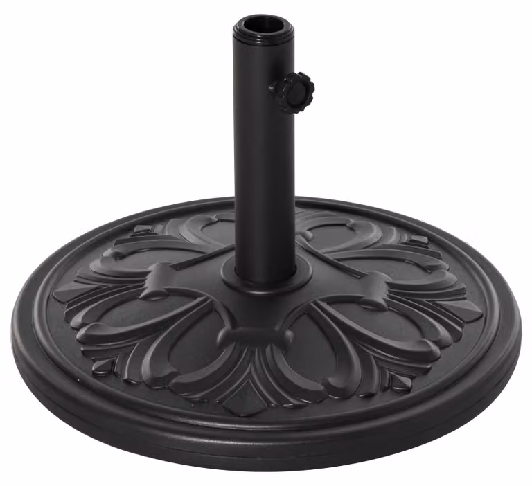 Base per Ombrellone da Giardino Ø48 cm in Plastica 13 Kg Nero