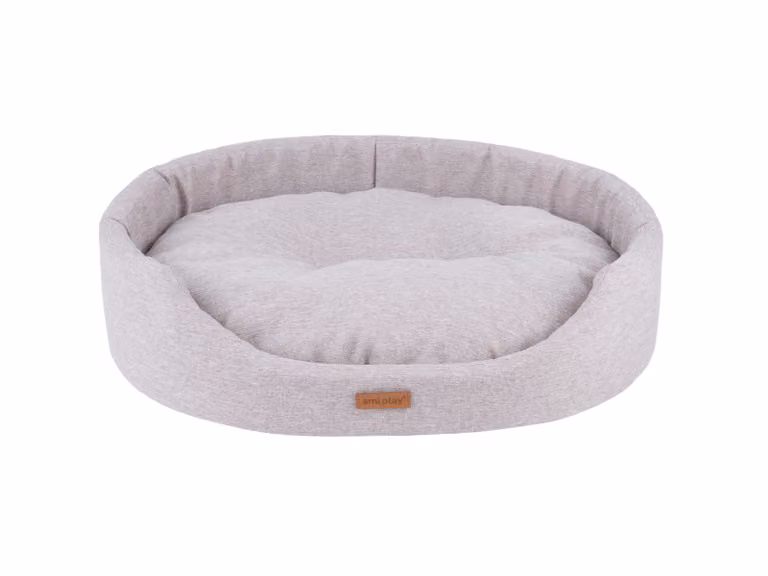 Cuccia per cani ovale MONTEGO beige taglia S, M, L, XL, XXL Taglia: S - 46x38x13 cm