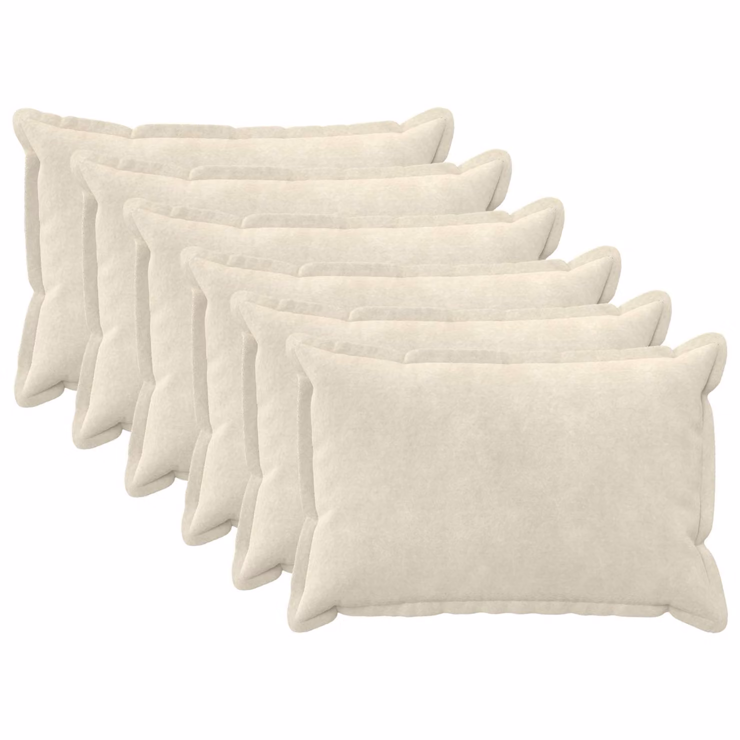 Set di 6 federe vidaXL HOUTEN in microfibra color beige, L 60 cm x P 40 cm