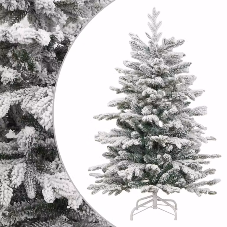 Maison Exclusive - Albero di Natale artificiale, pieghevole, con neve, altezza 180 cm