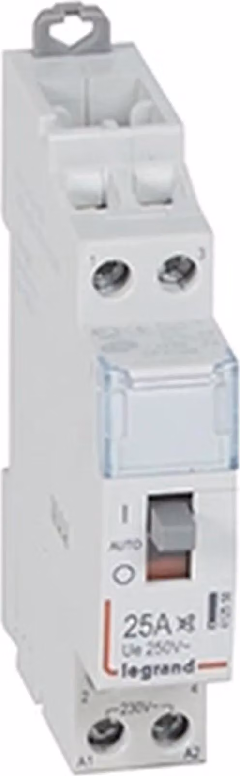 Contattore di installazione Legrand, 230 V, 25 A, 2S, con interruttore manuale, silenzioso, 1 pz.