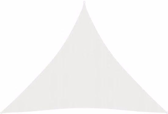 Ombrellone triangolare - 3 x 3 x 3 m - Bianco - HDPE 160 g/m² - Protezione UV al 90% - Traspirante e impermeabile - Per giardino, terrazza e balcone