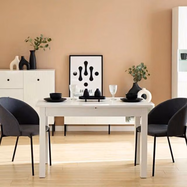 Litabana, Tavolo Fisso 6 Posti, 120x70x76h cm Bianco