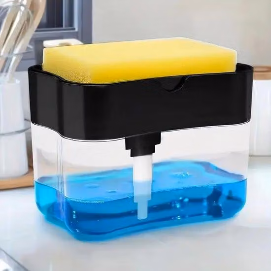 Accessorio multiuso con supporto per spugne, nero, organizer per lo scarico della cucina