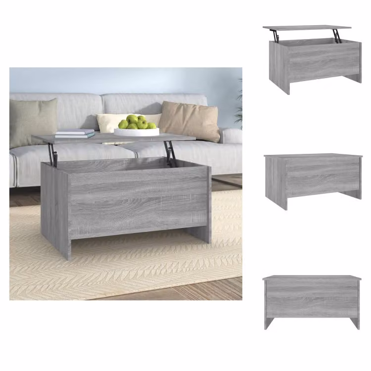 vidaXL Tavolino grigio Sonoma 80x55,5x41,5 cm in legno - Tavolini da caffè
