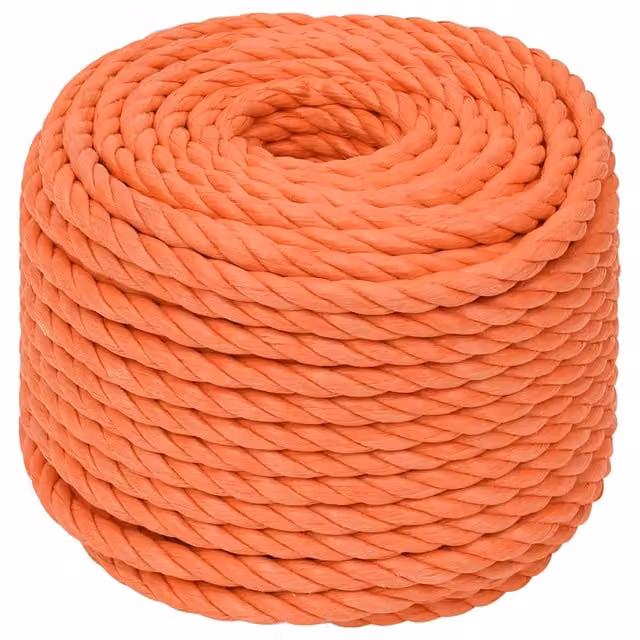 Corda da lavoro in polipropilene vidaXL arancione, diametro 24 mm, lunghezza 50 m
