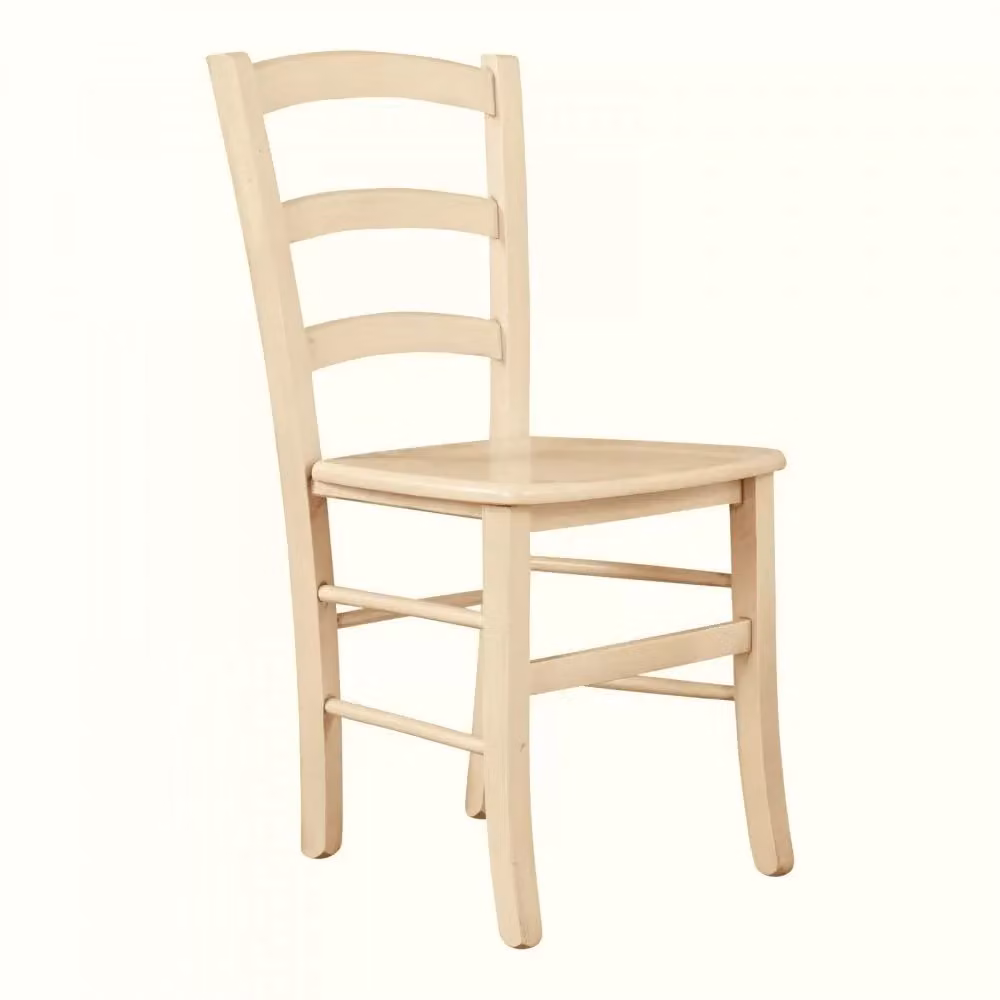 Set di 2 sedie shabby chic in legno di faggio laccato avorio anticato Mobili 2G L/P/H: 43 x 46 x 89 cm – 2