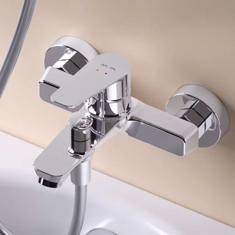 AM.PM Miscelatore per vasca Miscelatore per vasca Miscelatore monocomando cromato Rubinetti per vasca da bagno in ottone a parete